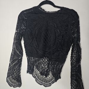 Chic Black Lace Top
